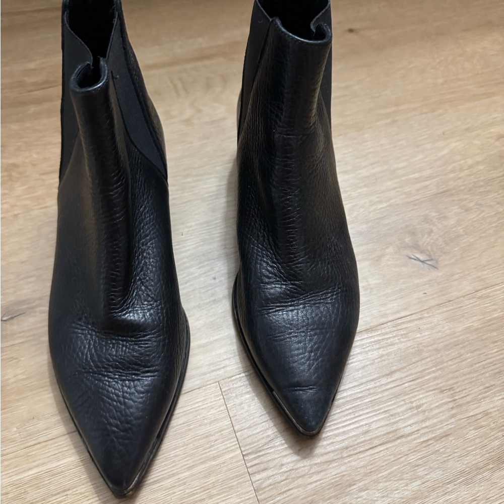 Acne Jensen Black Leather Ankle Boots